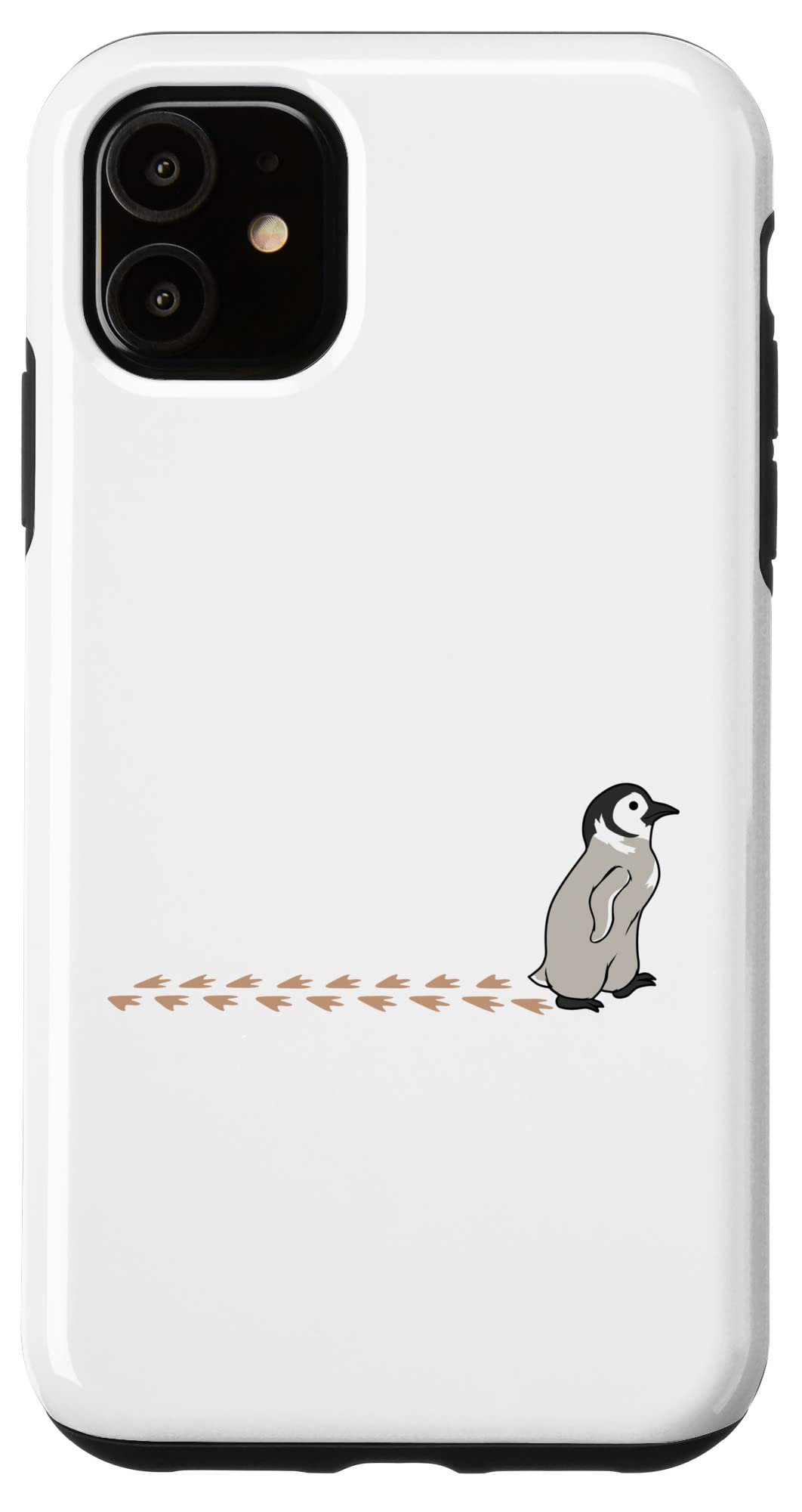 Amazon.co.jp: iPhone 11 かわいい赤ちゃんペンギンのよちよち歩き 雪 