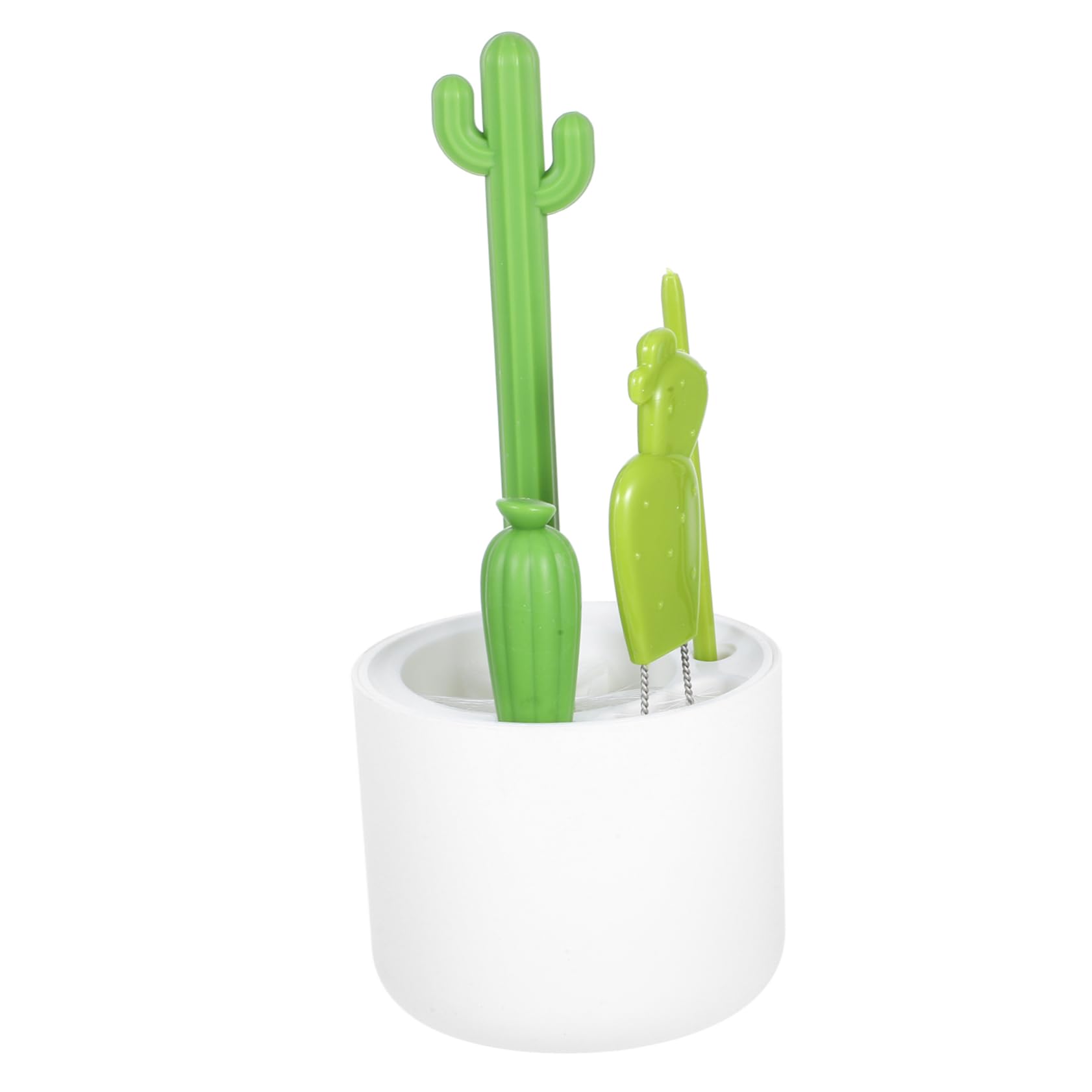 Beavorty 3 Set spazzola per bottiglie di cactus spazzola per la pulizia del coperchio della tazza spazzola per pulire la paglia Set di spazzole per spazi stretti detersivo accessori puliti