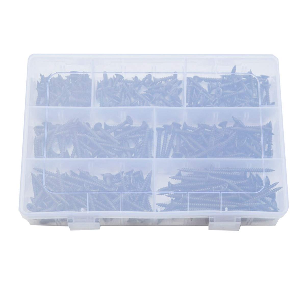 Trockenbauschrauben, Schraube, selbstschneidende Kreuzschlitzschraube, Schlichtes schwarzes Phosphat, grobes metrisches Gewinde, Trockenbau-Holzschrauben-Sortiment-Set, M3,5, M3,5-Set