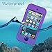 Waterproof Case for iPod 7 iPod 5 iPod 6, Meritcase Waterproof Shockproof Dirtproof Snowproof Case Cover with Kickstand for Apple iPod Touch 5th/6th/7th Generation for Swimming Snorkeling(Purple)
