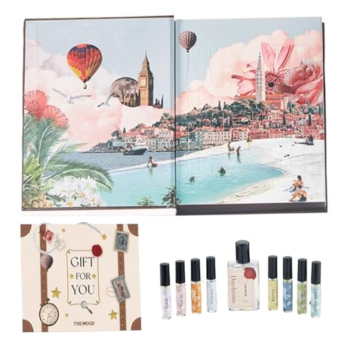 Set di profumi Viaggi in tutto il mondo campioni di profumo per donne con squisiti regali Box Discovery romantica impostata per gli amici di mamma, totale 70 ml/2, 5oz