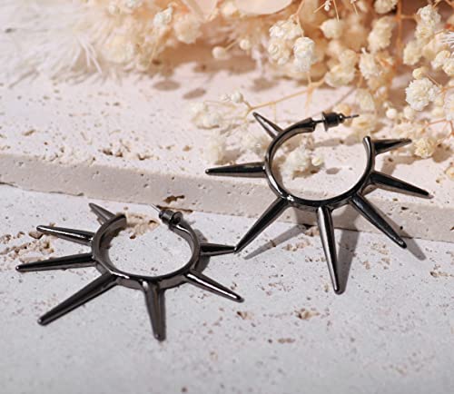 Sacina Gothic Punk Spike Earrings, Zinc Alloy Spike Earrings Pendant, Goth Jewelry Gift For Women, Men, Christmas Gift For Women, Men #TOP3