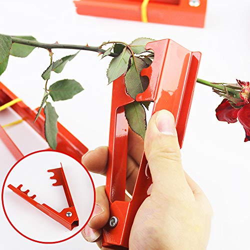 Saniswink Home and Garden DecorFlower Stem Burrs Pliers Cutting Tool Garden Leaves Stripping Rose Thorn Remover - Red