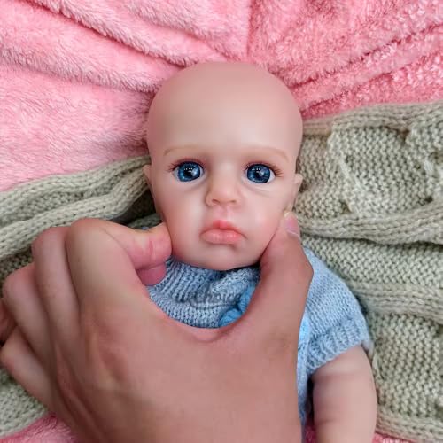 30 cm Silikon-Babypuppe, realistisch, Mini-Mädchen, lebensecht mit offenen Augen, handgefertigte Reborn-Puppe für Sammlung und Kinder, Weihnachtsgeschenk – Bild 5
