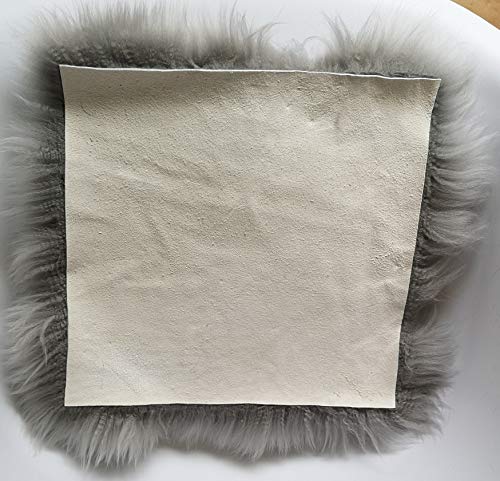 Reissner Lammfelle | NADI-30-SIL | Echtes Schaffell | hochwollig | quadratisch | 30x30cm Silber