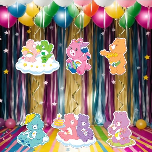 Image of Generic 12pcs Pastel Hanging Swirls for Kids Birthday Party Decorations