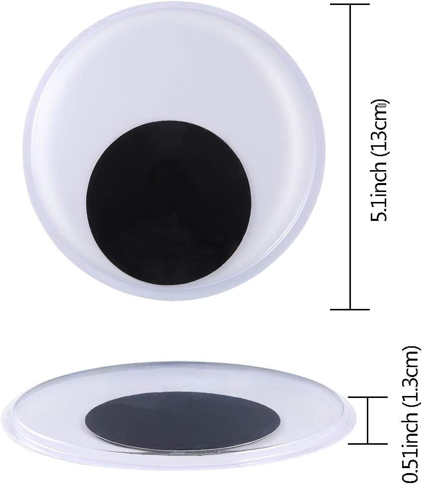 Sntieecr 8 Pack 5.1 Inch(13 cm) Large Giant Wiggle Eyes with Self Adhesive for DIY Crafts and Decorations