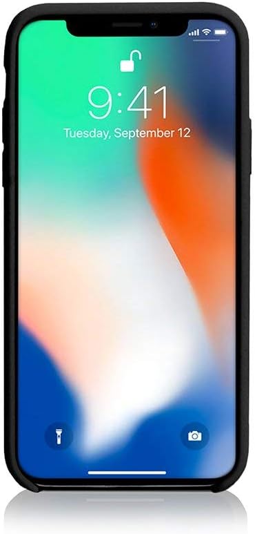 Gritty SoftTouch Liquid Silicone Case for iPhone X - Black Mono-G-IPX-BLK