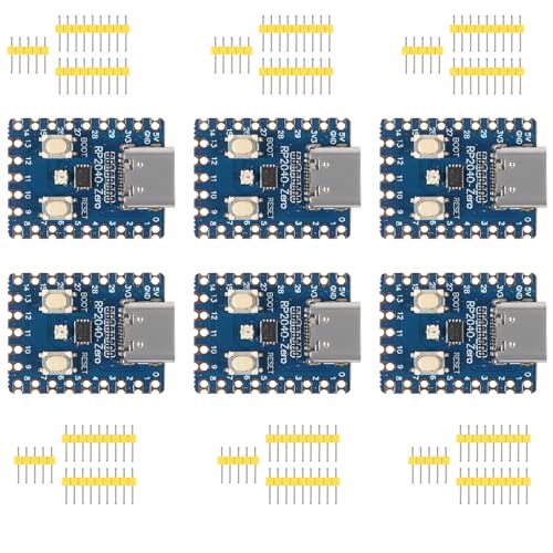 hiBCTR 6 - Piece Set of RP2040 - Zero Boards: RP2040 Microcontroller - Based PICO Development Boards. Equipped with a Dual - core 264KB Cortex M0+ Processor and 2MB Flash. Pins are unsoldered.