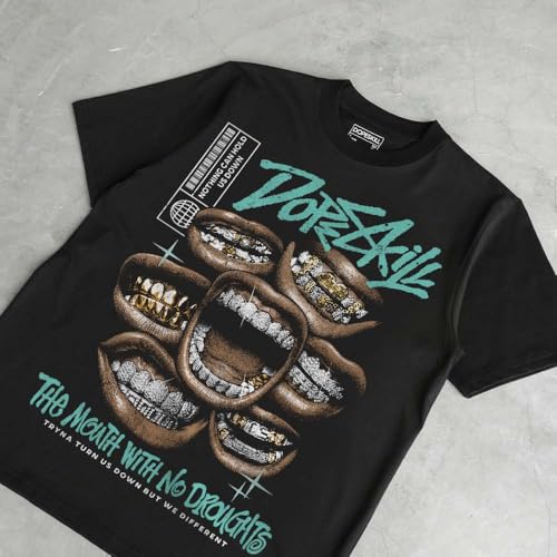 Image of DopeSkill Graphic Tee Streetwear Hip Hop Hypebeast Unisex T-Shirt Sneaker Colour Matching Shirts Rapper Mouth