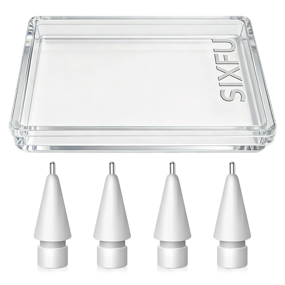 SIXFU 4 PCS Sturdy Long Metal Tips Compatible with Apple Pencil Tip, Durable Tips Compatible with Apple Pencil Pro/USB-C/ 1st/ 2nd Generation, Accessories Compatible with iPad Pencil