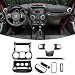 RT-TCZ Carbon Fiber Interior Decoration Trim Kit，Trim for Jeep Wrangler JK JKU 2011-2017 4 Door (10PCS)