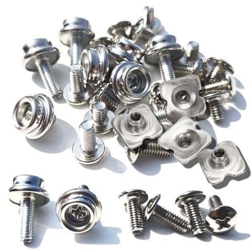 28 Pcs Universal Facemask Hardware Kit Baseball Helmet Visor Screws Hockey Helmet Repair Kit Football Visor Clips Hardware Replacement Parts for Softball Face Mask Girls Youth