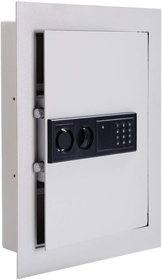 Lobeline Casart Electronic Security Box Digital Flat Built-in Safe Box Wall Hidden Cash Box for Home and Office