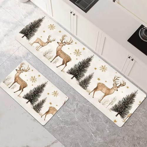 Tapis cuisine devant evier lot de 2 pour salle à manger chaleureuse