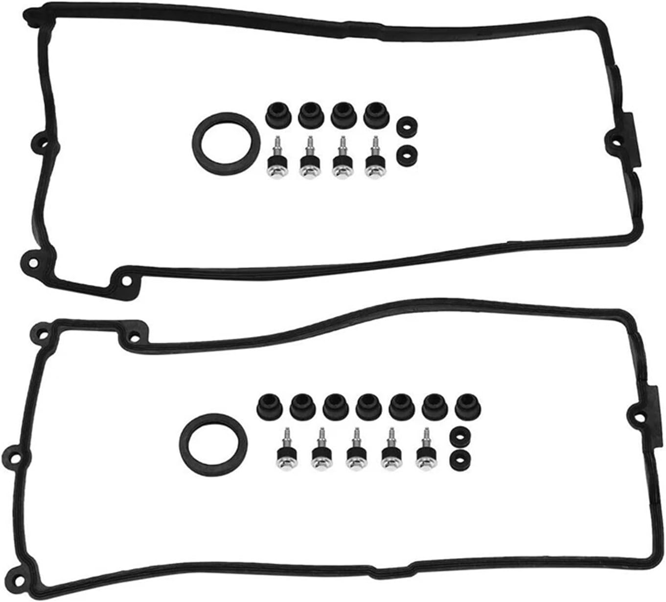 Valve Cover Gasket,Fit For, E60 E63 E64 E66 E65 E53 E70 X5 N62 Engine 11127513195 Bonnet Washer Kit Set Left Right غطاء صمام محرك السيارة