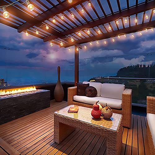 Doratale 25Ft String Lights, G40 Outdoor String Lights With 27 Clear Glass Bulbs (2 Spare) Globe String Lights Indoor Ul Listed For Cafe Patio Backyard Party House Living Room Decorations- White Wire #TOP3