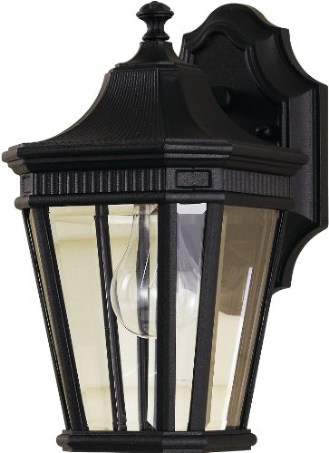 Best Seller Feiss OL5400BK Cotswold Lane Outdoor Patio Lighting Wall Lantern, Black, 1-Light (7"W x 12"H) 100watts