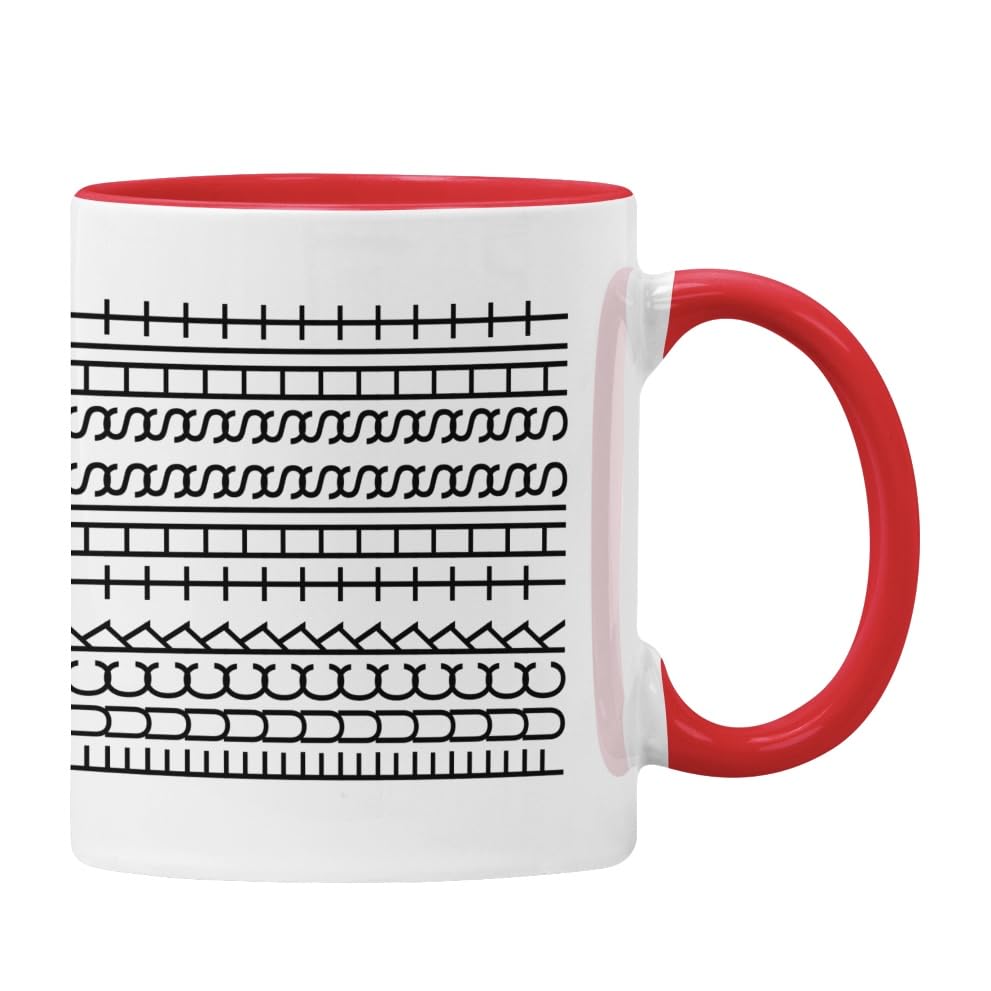 Funny Hidden Message Mug - Fu*k This Sh*t - Viral Optical Illusion Mug - Handmade in The UK - Secret Swear Mug for Work - Dishwasher Safe (Red)