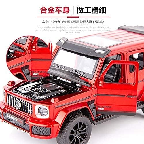 Image of 1:32 Barbus 700 Die-cast Car Model, Pull Back Toy with Sound & Light, Alloy Metal Mini Auto for Kids, Collectible Scale Model, Openable Doors, Gifts for Boys & Girls (Red)