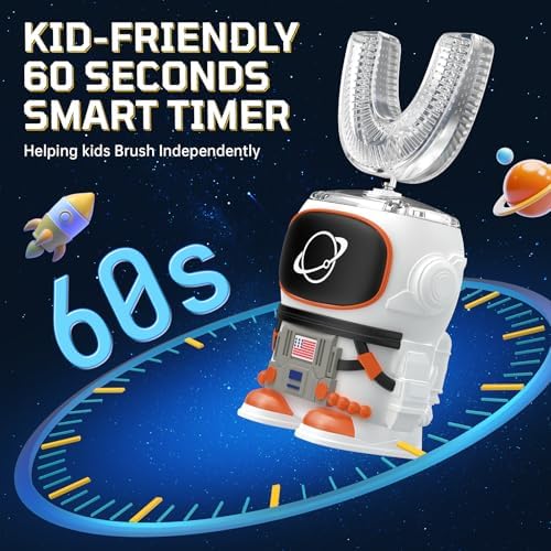 Kids U Shaped Electric Toothbrush for Ages 2-6, 4 Brush Head — 사진 4