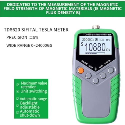 Medidor Gauss Digital Portátil TD8620 Precisión 5% miniatura 3