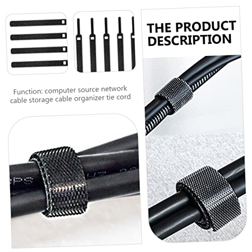 Hemobllo Ganize Your Cables 20pcs Reusable Cable Ties Zip Ties Straps Small Cable Ties Black miniatura 2
