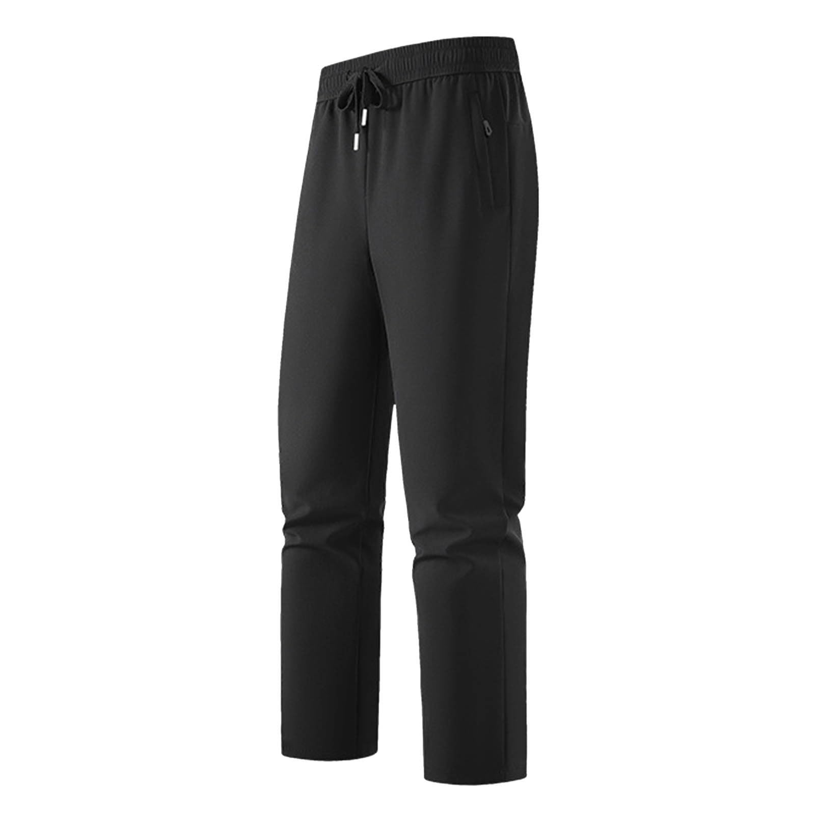 Pantalones de chándal para hombre, de forro polar, gruesos, cálidos, de invierno, para el tiempo libre, informales