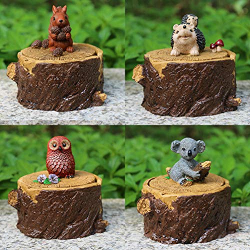 CLISPEED Cinzeiro de Resina Esquilo Esculturas EstÃ¡tuas Dos Desenhos Animados Forma Animal Suporte