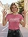 TIEEI Inspirational Shirt for Women Mindset is Everything T-Shirts Positive Message Tee Motivational Tops Pink