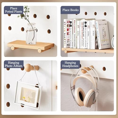Étagère de bureau en bois multifonctionnelle pour optimiser le rangement mural - 6