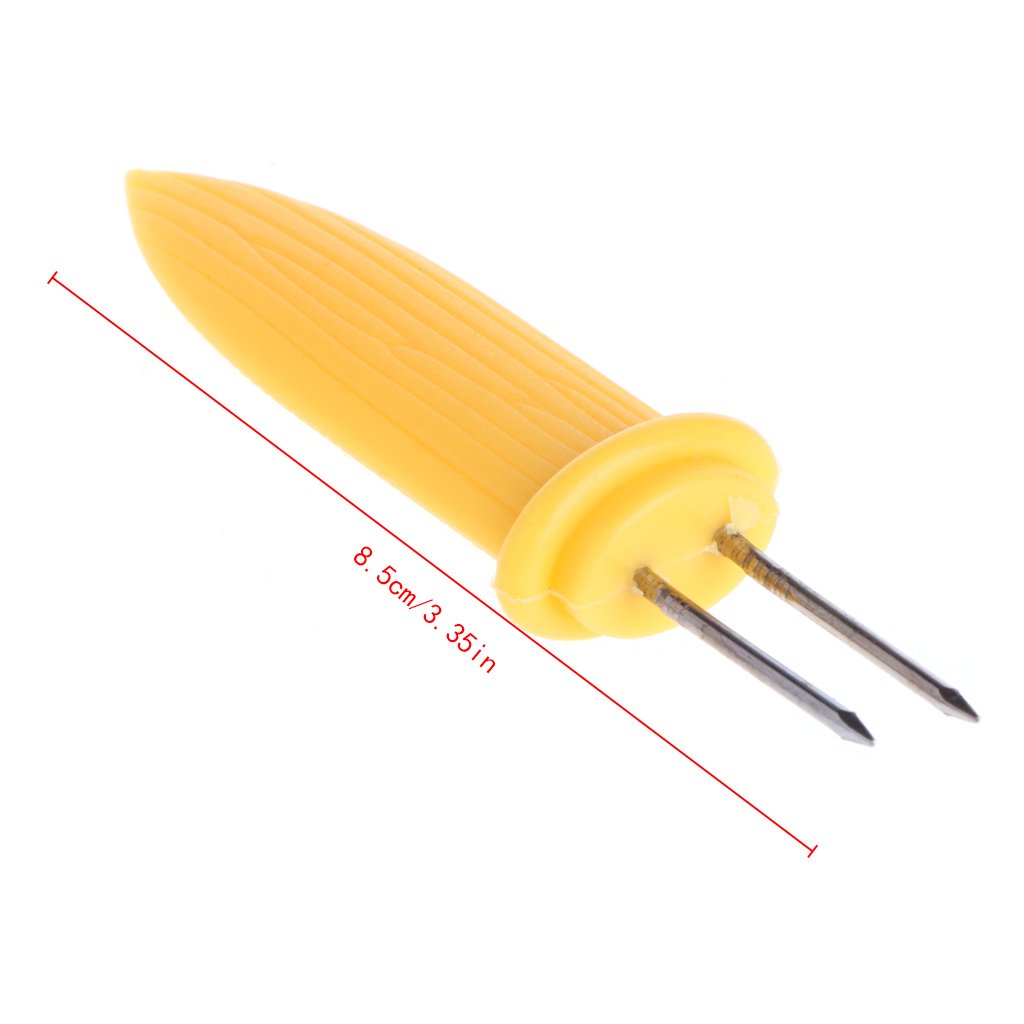 Feamos 10Pcs Corn on the Cob Holders Stainless Steel Skewers Sticks BBQ Cooking Tool