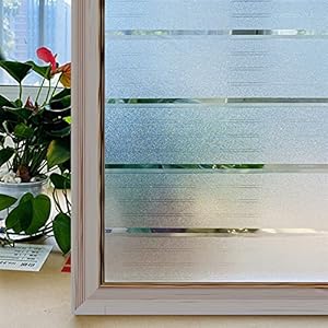 Privacy Window Film Static Cluce Frosted Opaque Glass Film No Lijm Window Sticker Uv Bescherming witte streep decor for kantoor (Color : 30 x 100 cm)