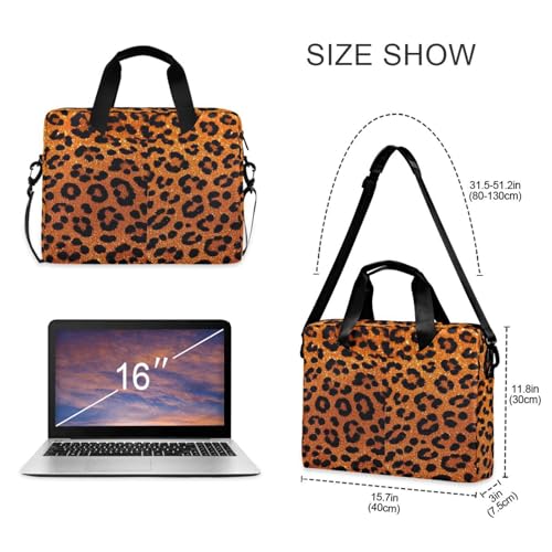 Funda para laptop 15.6'' con estampado leopardo naranja miniatura 5