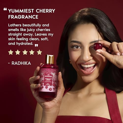 Image of Nykaa Wanderlust Sugar Plum Cherry with Cica Gentle Cleanser Body Wash for Nourished, Refreshing Skin | 250ml | Paraben-Free & Vegan