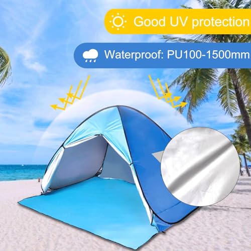 Carpa portátil automática para playa UPF 50+ para 3-4 personas miniatura 2