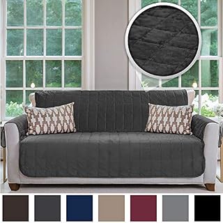 Gorilla Grip Original Velvet Slip Resistant Large Sofa Protector for Seat Width up