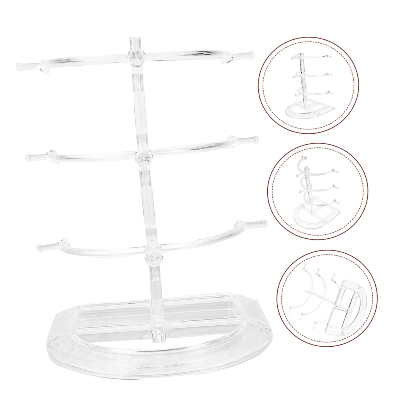 Amosfun 8 Pièces présentoir à lunettes presentoir lunettes support lunettes Support de lunettes détachable Présentoir lunettes transparent Présentoir en verre porte-lunettes de