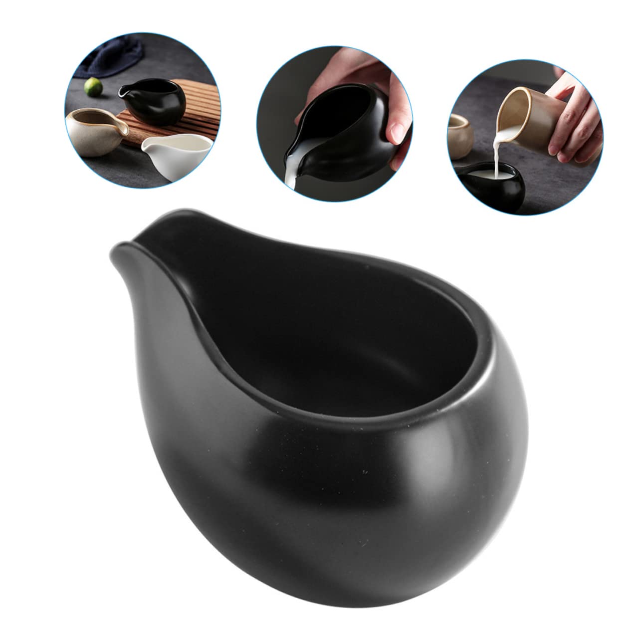 Mikinona Pot à Lait Céramique Pichet à Sauce Pour Cuisine Récipient à Lait Et Sauce Pour Salle à Manger Et Cuisine