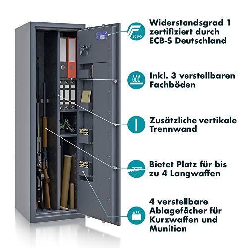 Waffenschrank Secureo SafeHero Klasse 0 für Langwaffen