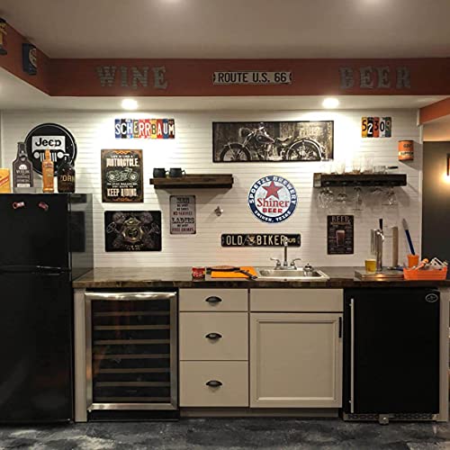 Shiner Beer Shiner Texas Vintage Style Round Tin Sign Metal Sign Metal Decor Wall Sign Wall Poster Wall Decor Door Plaque Tin Sign 12X12 Inch #TOP4