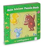  Mein kleines Puzzle-Buch. Lieblingstiere: Pappbilderbuch mit großen Puzzleteilen mit bunten Griffen – Ab 18 Monate