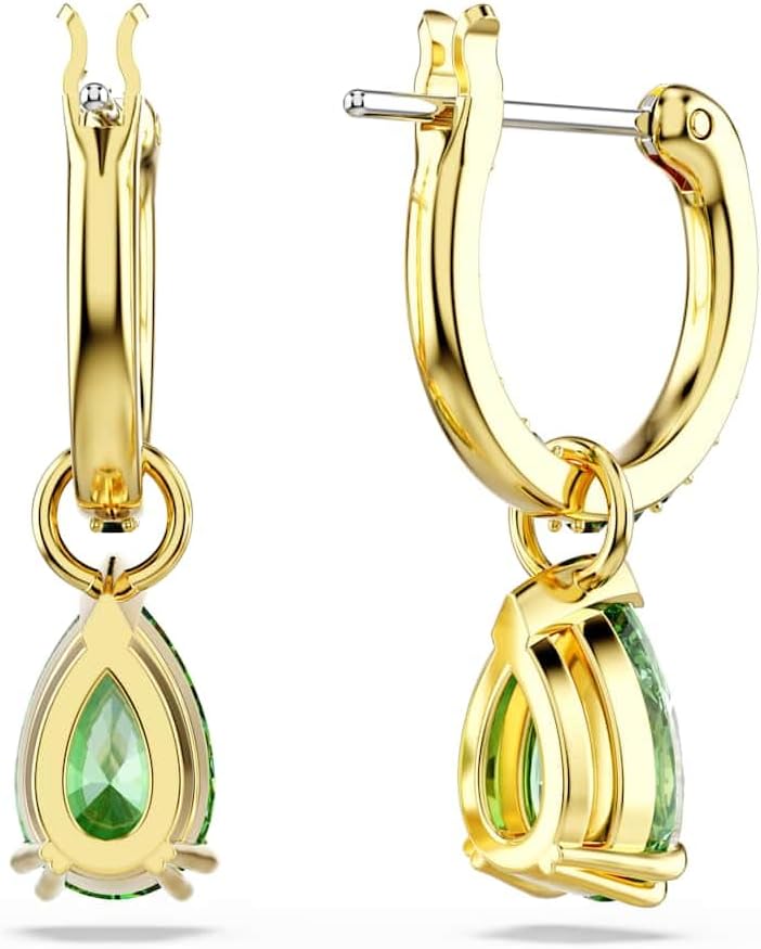 Swarovski Attract Crystal Drop Earrings, Green, Pink, Blue, Pink Stones, Pear and Round Cut Crystals, Part of the Swarovski Attract Collection - Image 4
