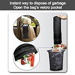 2Pcs Hanging Car Trash Bag Washable Reusable Car Garbage Can for Travel - Image 6