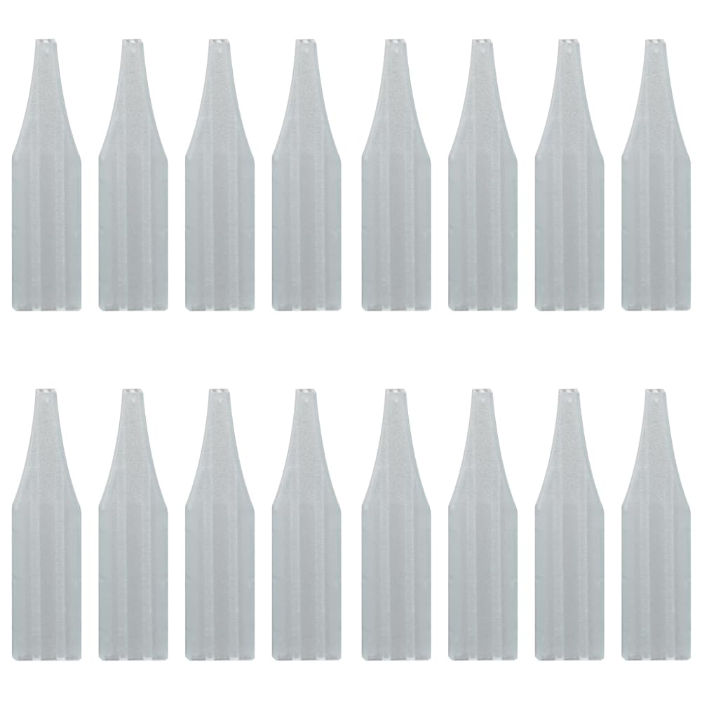 20 Pieces Tattoo Tip Tattoo Needle Tube Plastic Tattoo Needle Nozzle Double Hole Tattoo Needle Cap Tattoo Needle Tip Tattoo Nozzle Tips for 5F Tattoo Needle, Clear