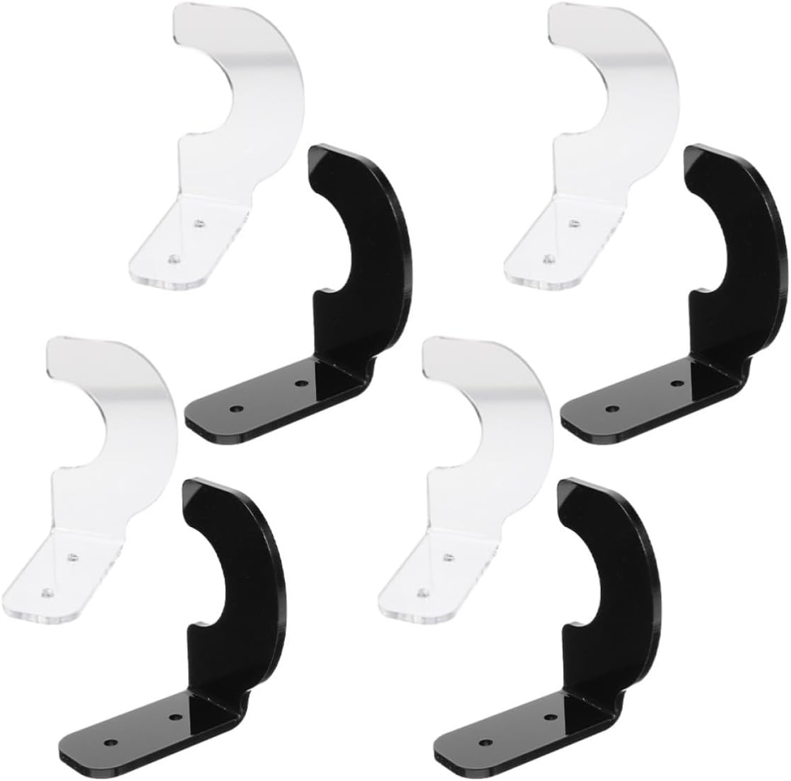 Hemobllo Baseball Bat Display Mount for Baseball and Softball Bats 8pcs Wall-mounted Holder Rack with Acrylic and Metal Material, Versatile Compatibility and Easy Installation for Homes