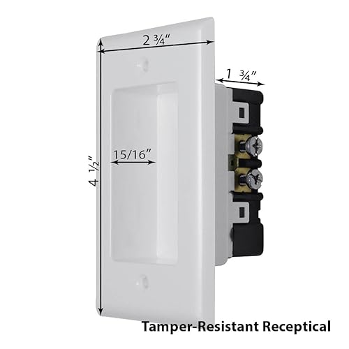 Miniatura 8 de Construct Pro Single Gang Empotrable Doble Toma de corriente (negro)