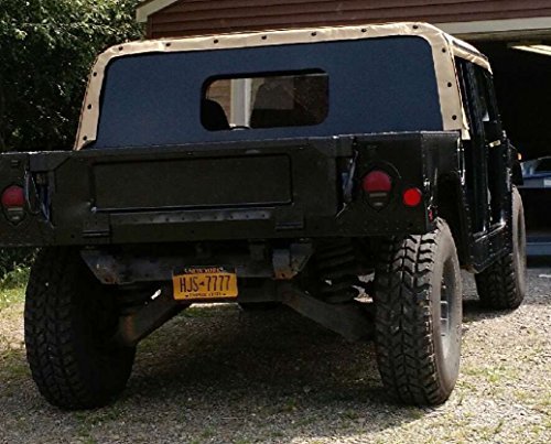 Federal Military Parts Humvee Rear Curtain - Iron Curtain - Replace Your Canvas with Steel M998 HMMWV - Glass and Window Frame not Included