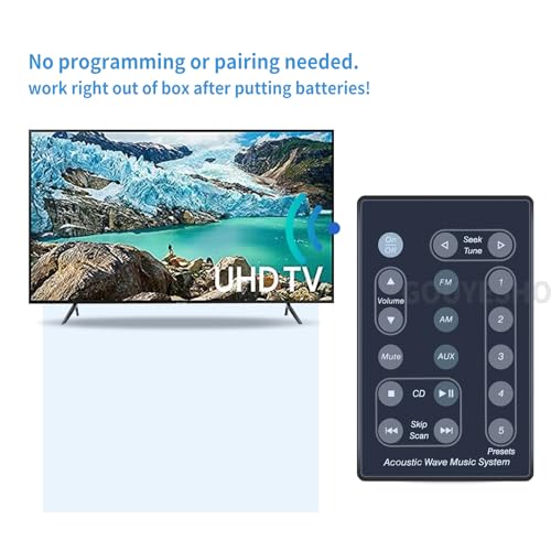 PZL New Replacement Remote Control for Bose Music Acoustic Wave CD-3000