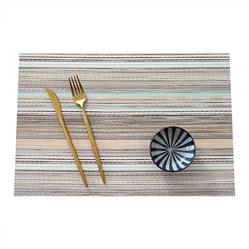 Tapis de table imperméable napperons lavables en PVC bleu résistant